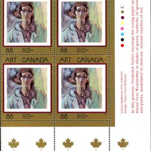 Canada Stamp PB#1516 - Vera, by Frederick H. Varley (1994) 88¢
