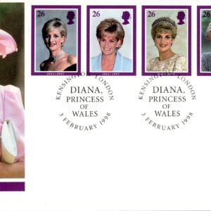 GB 1998 ROYALTY LADY DIANA KENSINGTON FIRST DAY COVER FDC, DEATH, UNADDRESSED