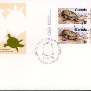 Canada OFDC PB#813 - Spiny Soft-Shelled Turtle (1979) 17¢