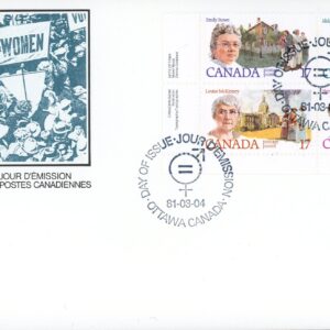 Canada OFDC PB#882a- Canadian Feminists (1981) 4 x 17¢ Se-tenant block (879-882)