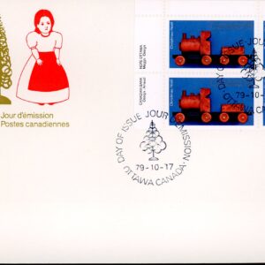 Canada OFDC PB#839 - Christmas-Antique Toys (1979) 4 x 15¢