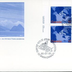 Canada OFDC PB#847 - Map of Canada (1980) 17¢
