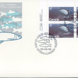 Canada OFDC PB#853 - Atlantic Whitefish (1980) 17¢