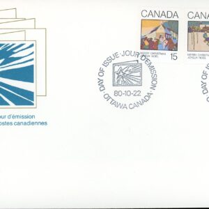 Canada OFDC#870-2 - Christmas-Greeting Cards (1980) 1 x 15¢, 1 x 17¢, 1 x 35¢ Series of 3