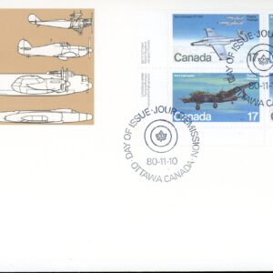 Canada OFDC PB #874a - Military Aircraft (1980)
