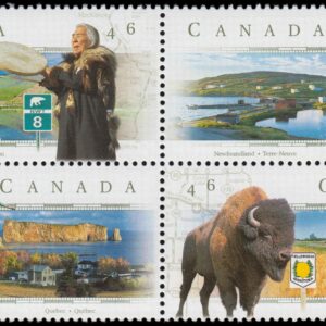 Canada Stamp #1783a - Scenic Highways-3 (1999) 4 x 46¢ Se-tenant block of 4 different (1780-1783)