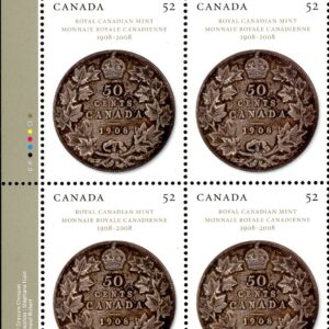Canada Stamp PB#2274 - 50¢ Coin from 1908 (2008) 52¢