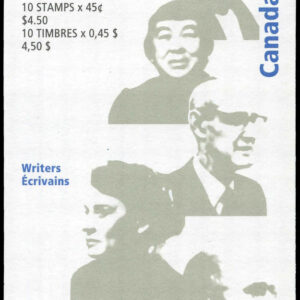 Canada Stamp Booklet - #BK195 Canadian Authors (1996) 10 x 45¢