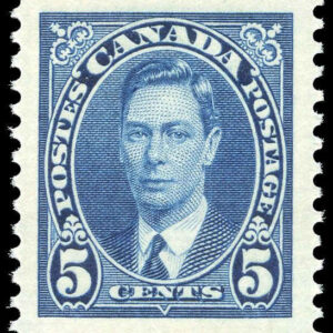 Canada Stamp #235 - King George VI (1937) 5¢ - MNH