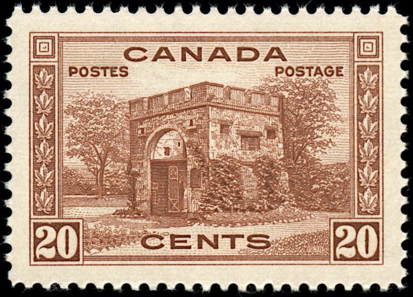 Canada Stamp #243 - Fort Garry Gate, Winnipeg (1938) 20¢ -(GRADE VF-MNH)