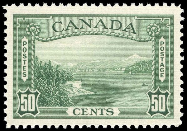 Canada Stamp #244 - Vancouver Harbour (1938) 50¢ -(GRADE-VF-MNH)