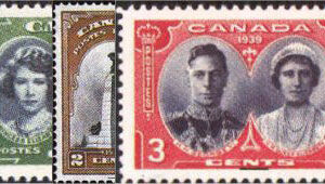 Canada Stamp #246-8 - Royal Visit (1939) 1 x 1¢, 1 x 2¢, 1 x 3¢ Set of 3 - 246, 247, 248