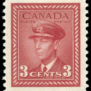 Canada Stamp #251 - King George VI in Airforce Uniform (1942) 3¢ - MNH