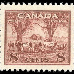 Canada Stamp #256 - Farm Scene (1942) 8¢ -MNH