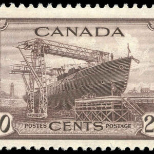 Canada Stamp #260 - Corvette (1942) 20¢ - MNH