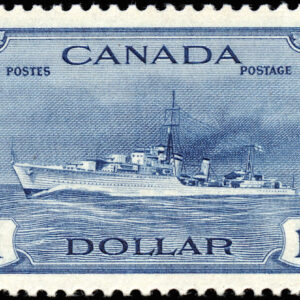 Canada PLATE BLOCK #262 - Tribal Class Destroyer, Royal Canadian Navy (1942) $1 - VF MNH