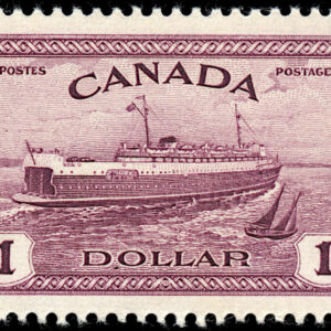 Canada Stamp #273 - Train Ferry, PEI (1946) $1 - MNH (VF-MH)