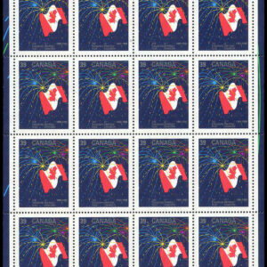 Canada Stamp SHEET#1278 - Canadian Flag with Fireworks (1990) 39¢