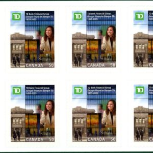 Canada Stamp BOOKLET#309 - TD Bank (2005) 10 x 50¢ Booklet pane of 10 (2094A IN COVER)