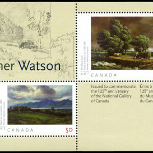 Canada Stamp #2110 - Art Canada: Homer Watson (2005) 1 x 50¢, 1 x 85¢ Souvenir sheet of 2