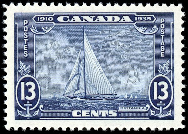 Canada Stamp #216 - Royal Yacht Britannia (1935) 13¢ (VF-MH)