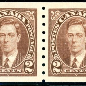 Canada Stamp PAIRS#238, 239, 240 - King George VI (1937) 1¢, 2¢, 3¢ SET - VF, MNH
