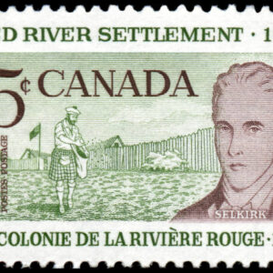 Canada Stamp #397ii - Lord Selkirk (1962) 5¢ Hibrite paper (HB)