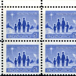 Canada Stamp CB#435pii - Star of Bethlehem (1964) 2 x 5¢ W2B, wide & narrow tag bars in margin, pair