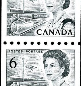 Canada Stamp #468B - STRIP OF 4 - Queen Elizabeth II (1970) 6¢ HB, DEX