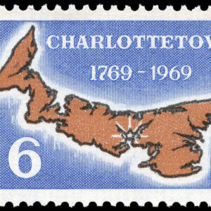 Canada Stamp #499i - Map of Prince Edward Island (1969) 6¢ Dull