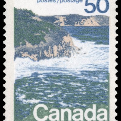 Canada Stamp #598 - Seashore (1972) 50¢ (Pl. 1) Type I, OP4, NF, ribbed, vert.