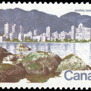 Canada Stamp #600ii - Vancouver (1972) $1 Short $ flaw (pos. 21, 23, 24)