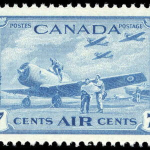 Canada Stamp - Air Mail #C8 - British Commonwealth Air Training Plan (1943) 7¢ (vf-mh)