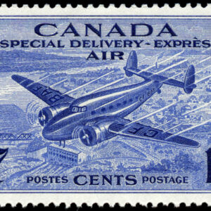 Canada Stamp - Air Mail #CE2 - Trans-Canada airplane (1943) 17¢ (VF-MLH)