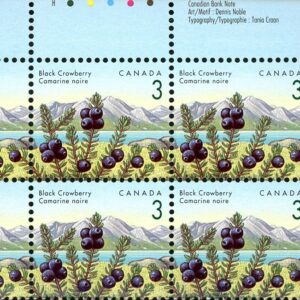 Canada Stamp PB#1351ii - Black Crowberry (1992) 3¢