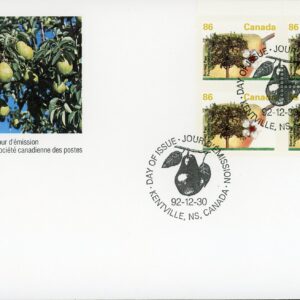 Canada FDC PB#1372 - Bartlett Pear (1992) 86¢
