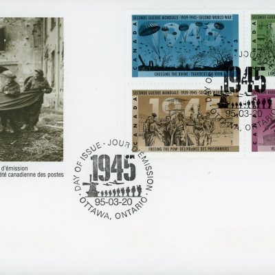 Canada FDC #1544a - Second World War-1945 (1995) 4 x 43¢