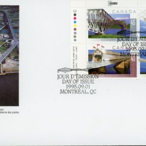Canada FDC PB#1573a - Bridges (1995) 4 x 45¢