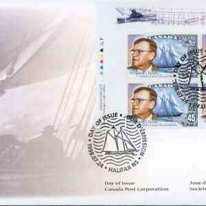 Canada OFDC PB#1738 - W.J. Roué (1879-1970) and the Bluenose (1998) 4 x 45¢