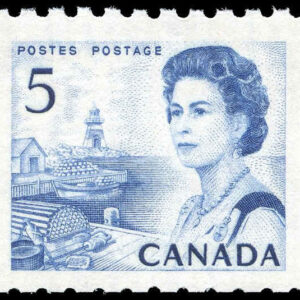 Canada Stamp #468 - Queen Elizabeth II (1967) 5¢ DF, DEX