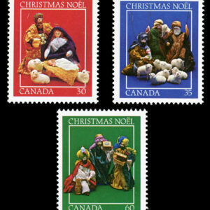 Canada Stamp #973-5 - Christmas-Creche Figures (1982) 1 x 30¢, 1 x 35¢, 1 x 60¢ Series of 3