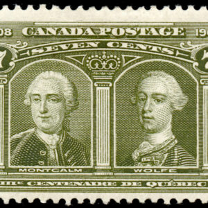 Canada Stamp #100 - Montcalm & Wolfe (1908) 7¢ (FVF-MNH)