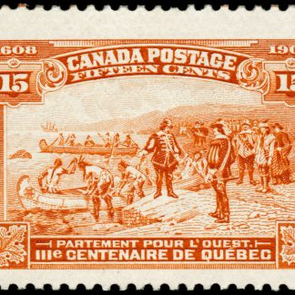 Canada Stamp #102 - Champlain's Departure (1908) 15¢ (F-MH)