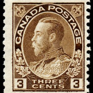 Canada Stamp #108 - King George V (1918) 3¢ (FVF-MH)