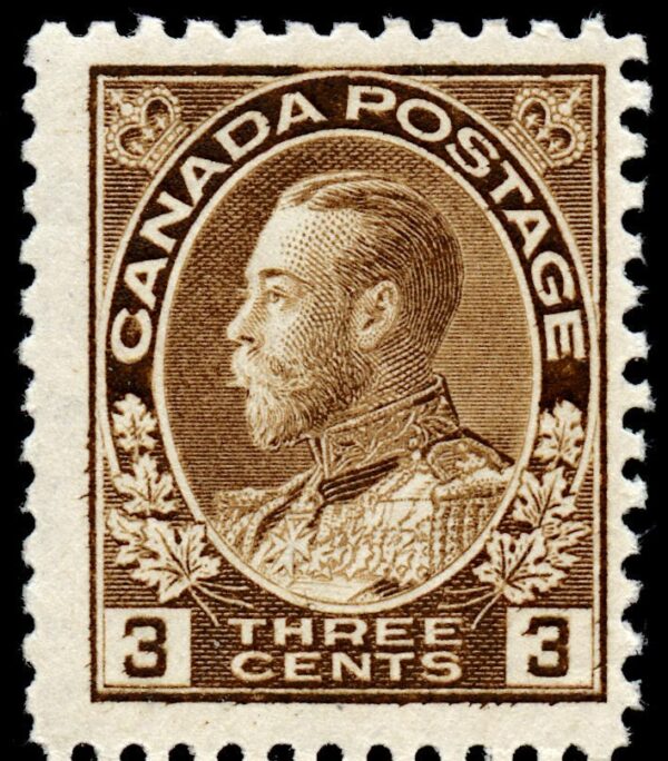 Canada Stamp #108 - King George V (1918) 3¢ (FVF-MH)