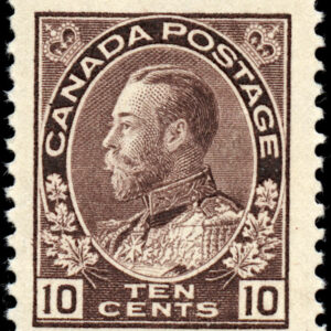 Canada Stamp #116 - King George V (1912) 10¢ (FVF-MH)