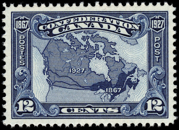 Canada Stamp #145 - Map of Canada 1867-1927 (1927) 12¢ (VF-MNH)