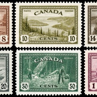 Canada Stamps - King George VI Peace (#268-73)