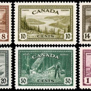 Canada Stamps - King George VI Peace (#268-73)