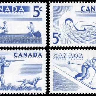 Canada Stamp #365-8 - Recreation Sports (1957) 4 x 5¢ Set of 4 MNH